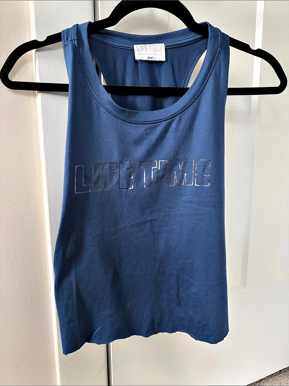 Life Time Blue Graphic Tank Top Medium